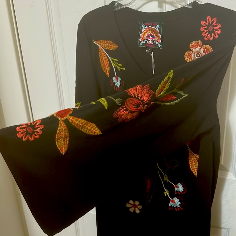 JOHNNY WAS ISABELLA KIMONO SLEEVE TEE DRESS Size M - Picture 12 of 15